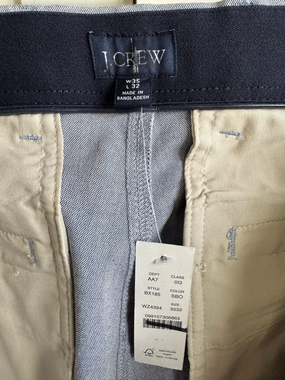 J.Crew 484 Slim-Fit Tech Oxford Pant in Light Blue Size 35x32